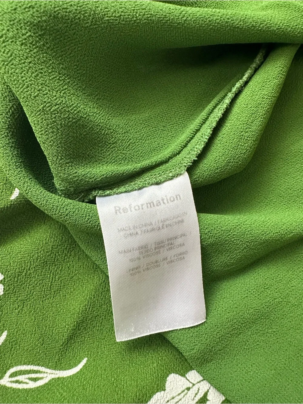 REFORMATION TWILIGHT DRESS GREEN size 2 - Picture 9 of 16